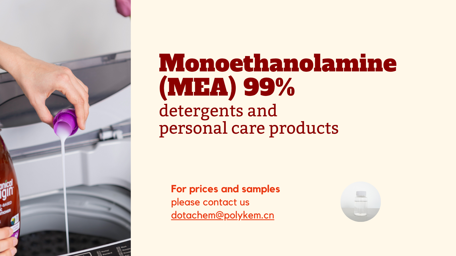Monoetanolamín (MEA) 99%: Základná zložka v detergentoch a produktoch osobnej starostlivosti