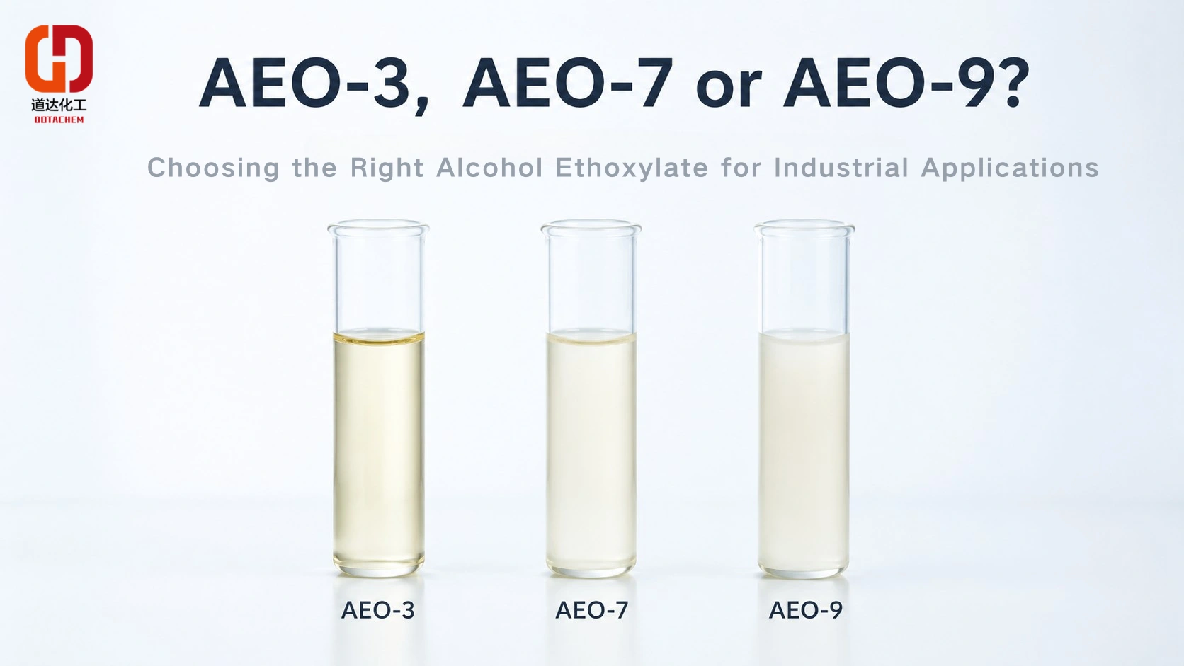 AEO-3, AEO-7 alebo AEO-9? Výber správneho alkoholetoxylátu pre priemyselné aplikácie